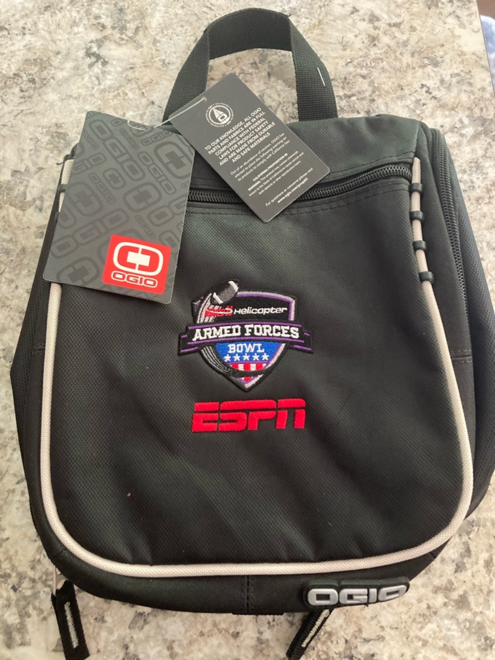 OGIO Black Men’s Toiletry/Travel Pouch with ESPN Armed Forces Bowl Patch